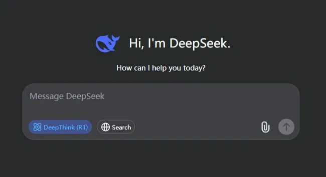 DeepSeek AI homepage