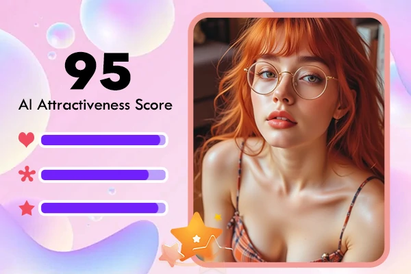 A portrait of a girl with a face rating