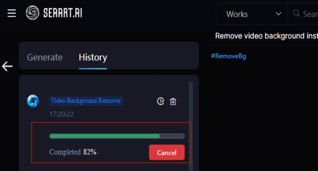 A progress bar to measure the completion progress