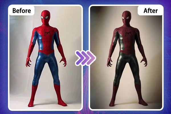 Confronto prima e dopo dell'effetto seppia sul ritratto