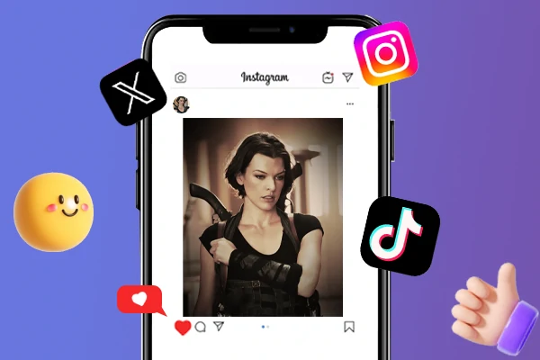 Una foto con effetto seppia sui social media