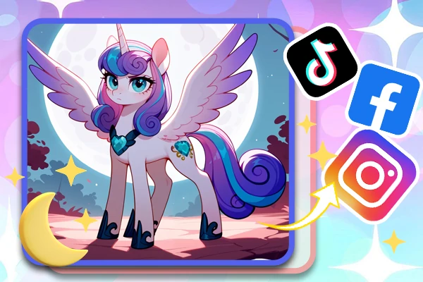 My little pony image on social media