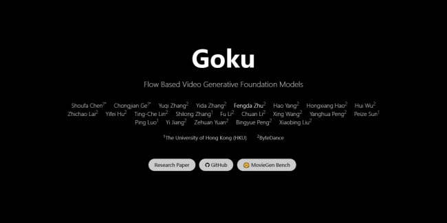 Goku AI operation page