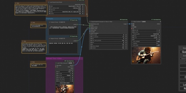 Easyanimate video to video operation page