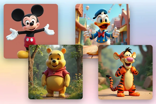 Fofos personagens animais da Disney