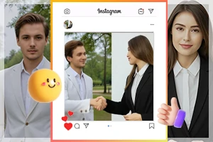 Videos de apretones de manos de IA en redes sociales