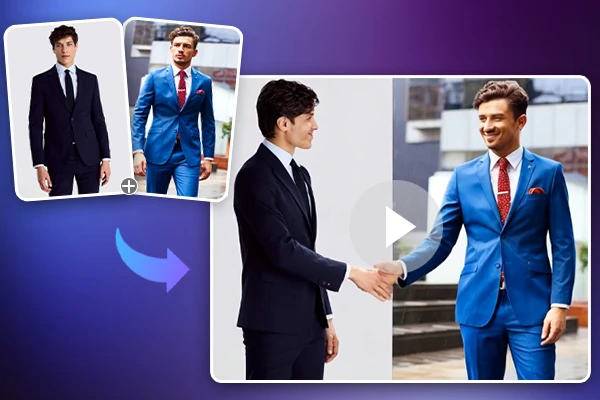 Efecto antes y después del generador de video de apretón de manos