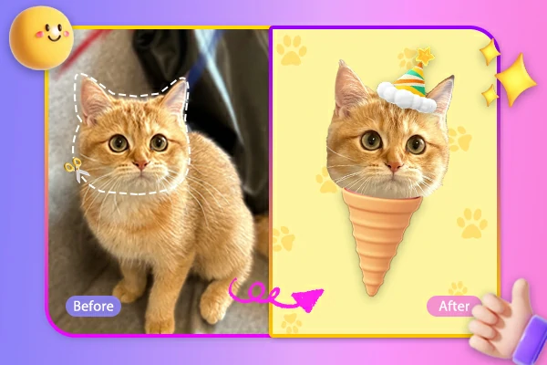 Custom big head cutout for pets