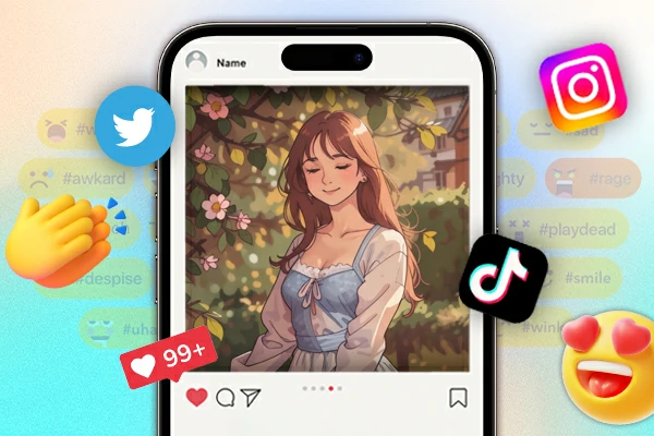 Share a Converted Cartoon Video On Social Media