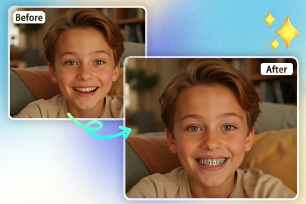 Virtual Braces Boy Before and After