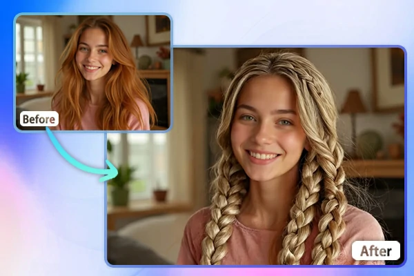 Tranças de IA Antes e Depois