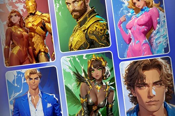 Contoh gambar saingan Marvel