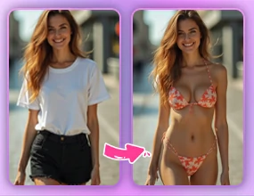 Use AI to apply sexy underwear to a photo