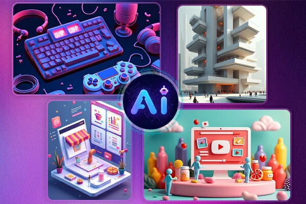 Applications in different industries using 3D model generator