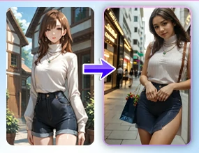 Use AI to apply a cosplay costume to a photo