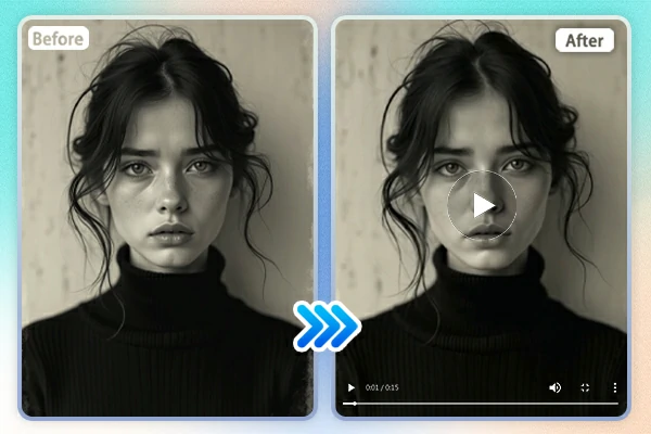 AI anime foto antigua: antes y después