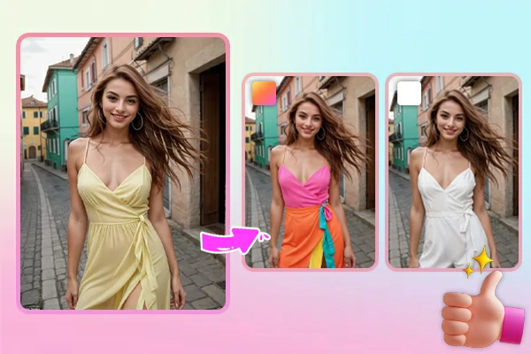 Comparación Antes/Después con IA para Recolorar Ropa