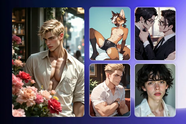 不同風格的同性戀 AI 藝術