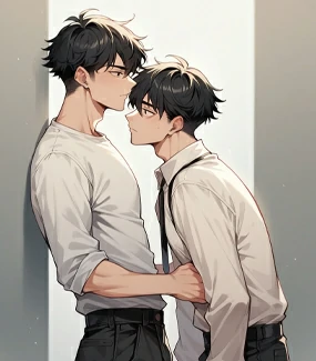 AI生成的同性戀互相注視