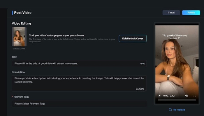 Publish and Share Deepfake Videos on SeaArt