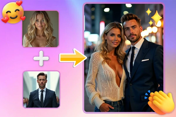 Before and After Effect of AI Couple Photo Generator