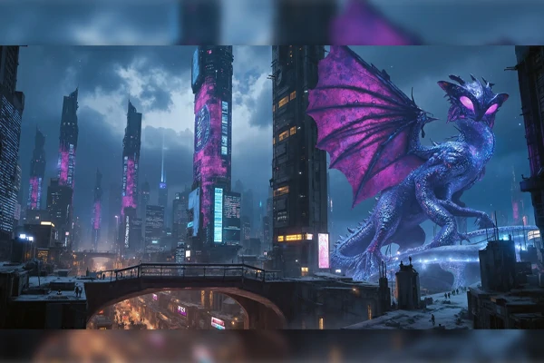 Volcanic Mountain Range and Crystal Forest