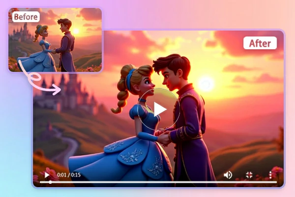 Turn Cartoon Image into Video Before and After