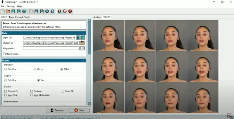 Gesicht aus Bild extrahieren