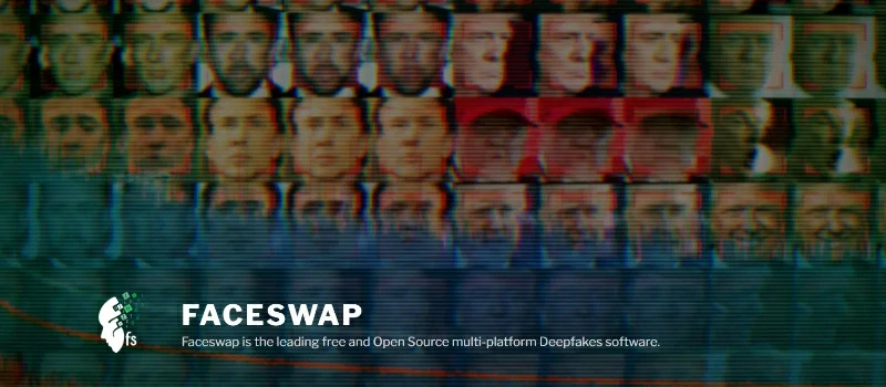 Page d'accueil du site web Faceswap