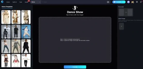 Page du Roi de la Danse SeaArt