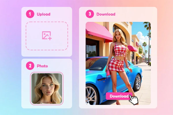 Crea un selfie con barbie selfie generator al instante