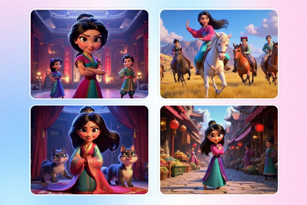 Criação personalizada de imagens Disney com IA