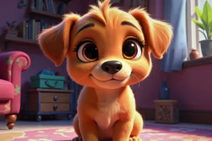 Imagem de pet Disney AI