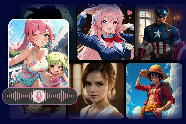 Different AI characters created by SeaArt AI