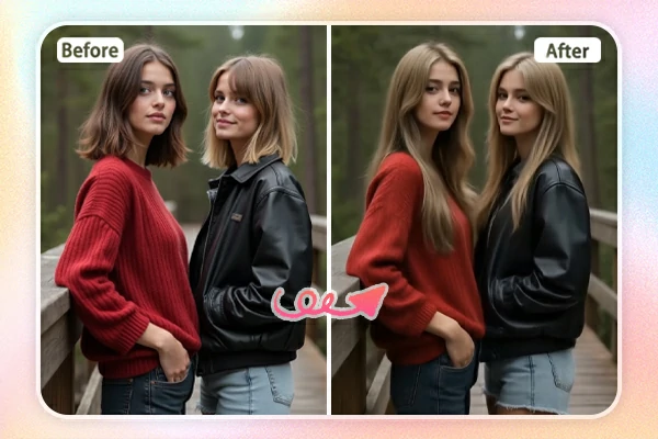 Gerar crescimento de cabelo para várias pessoas