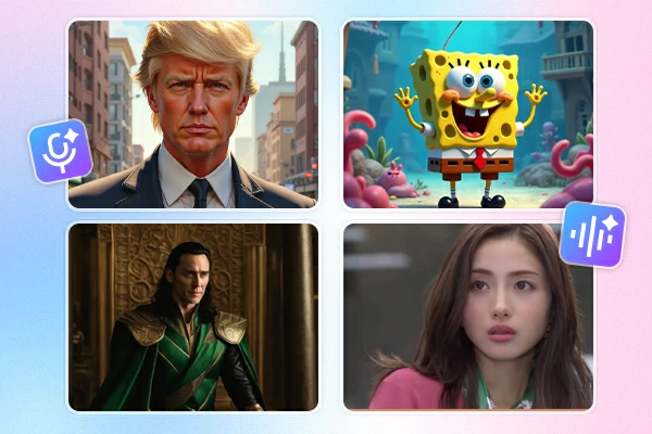 Vozes de celebridades de IA diversificadas