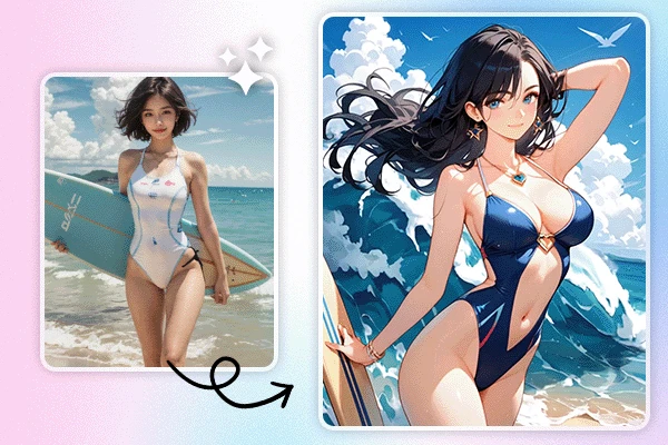 Animate an anime character