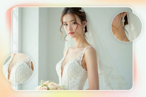 Realistic AI Wedding Dress Image