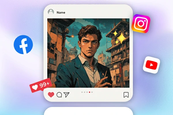 Partagez Votre Image de Super-héros AI sur les Réseaux Sociaux