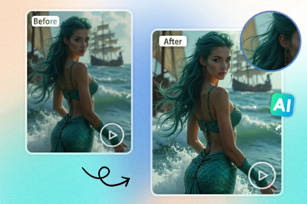 Enhance video quality easily with the AI video enhancer
