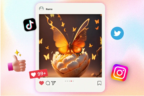 Share enhanced video on social media