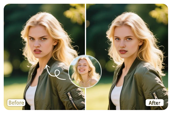 Swap head for perfecting the expression