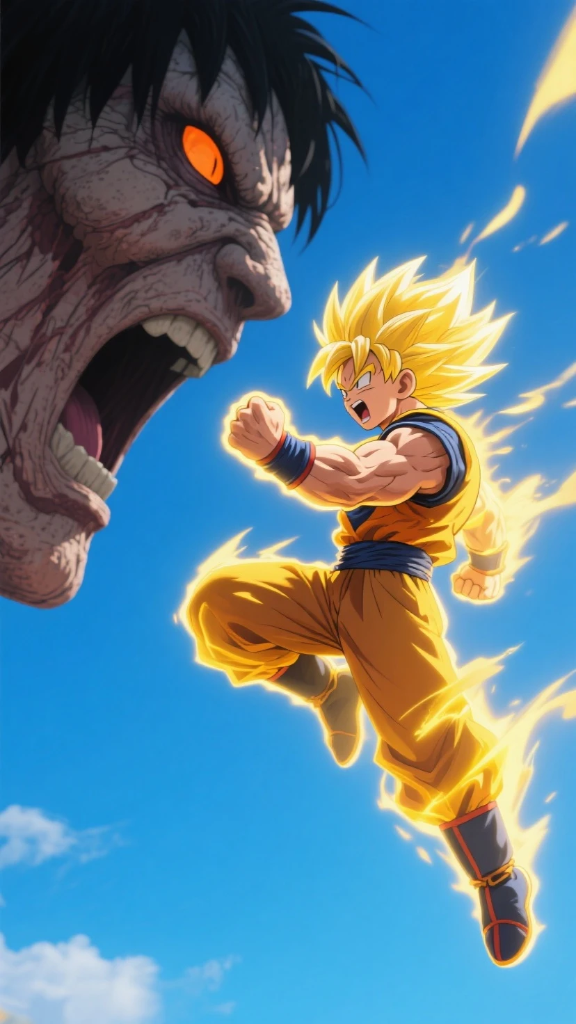 Goku meets Titan, part 2 - Video