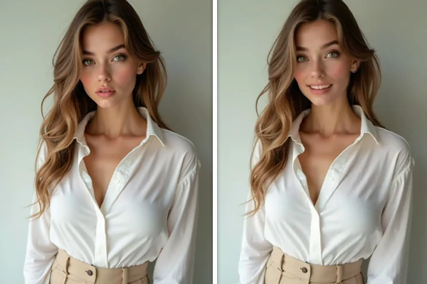 Add a smile to your photo easily with this free AI smile filter now.