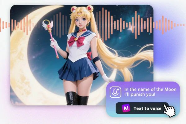 Converta texto em voz de anime com IA