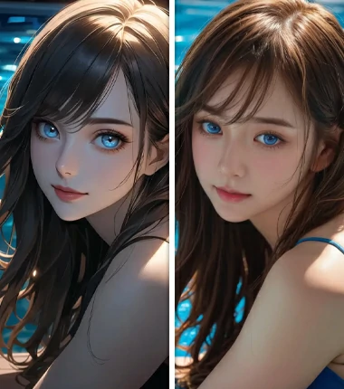 Upload an anime picture and transform it into a real person's photo with one click