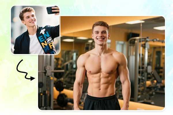 Converta uma imagem em uma foto de fitness