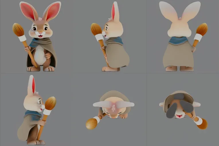 Hunyuan 3D 2.1 High-quality six-view workflow