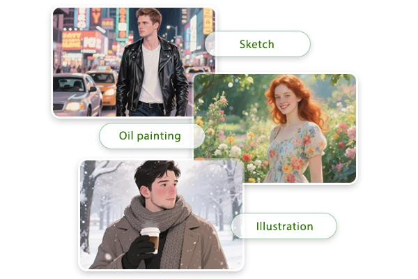 Convert an image to painting with AI filter