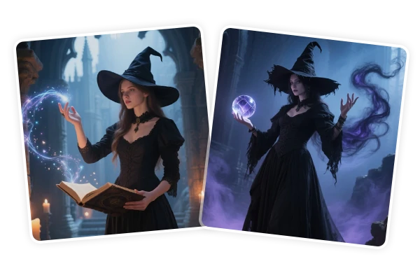 KI-benutzerdefinierter Hexeneffekt